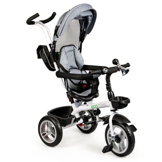 Vaikiškas triratukas Ecotoys GREY
